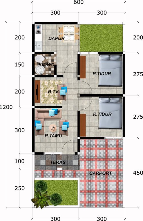 Layout Tipe 45